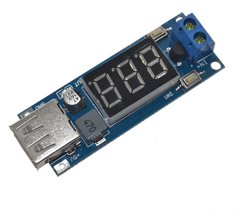Convertidor dc-dc voltmetro salida USB5v