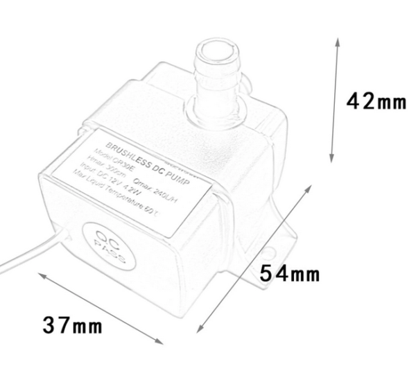 Mini bomba de agua 240l/h - Imagen 3