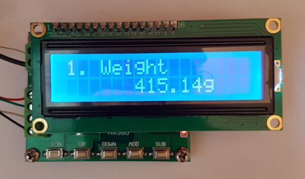 Modulo indicador con LCD para celda de carga