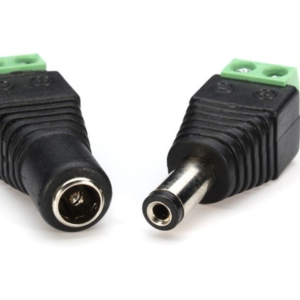 Par de adaptadores jack-plug 5.5mm x 2.1mm para eliminador y CCTV