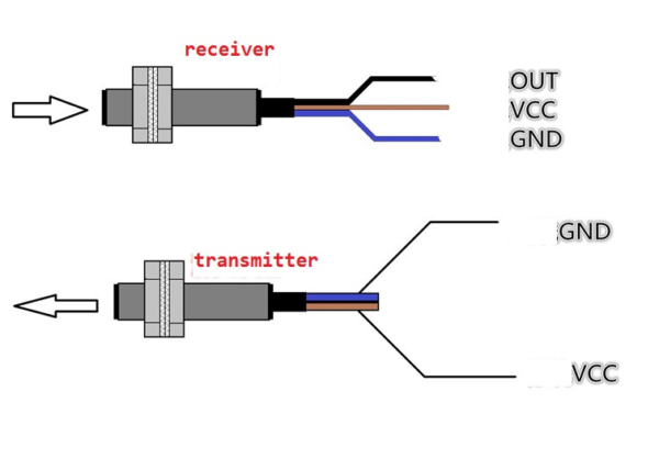 Laser y receptor 20Metros NPN NO