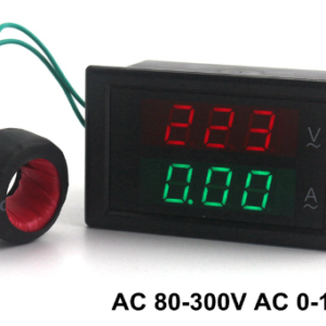 Voltmetro Ampermetro digital AC 80-300V 100A